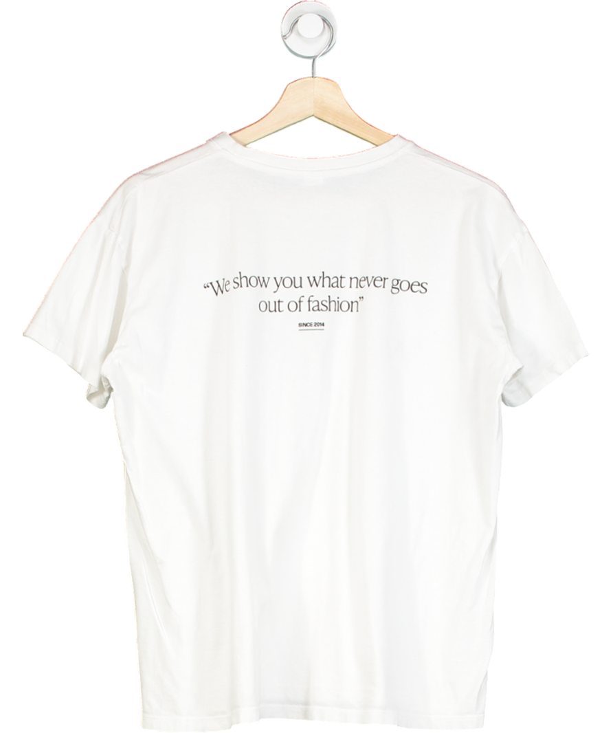 W. Icons White Printed T-shirt UK L