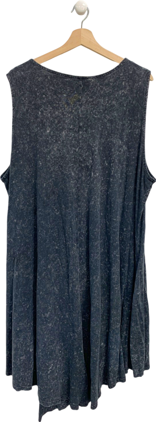 Yours Black V-Neck Sleeveless Swing Dress UK 26-28