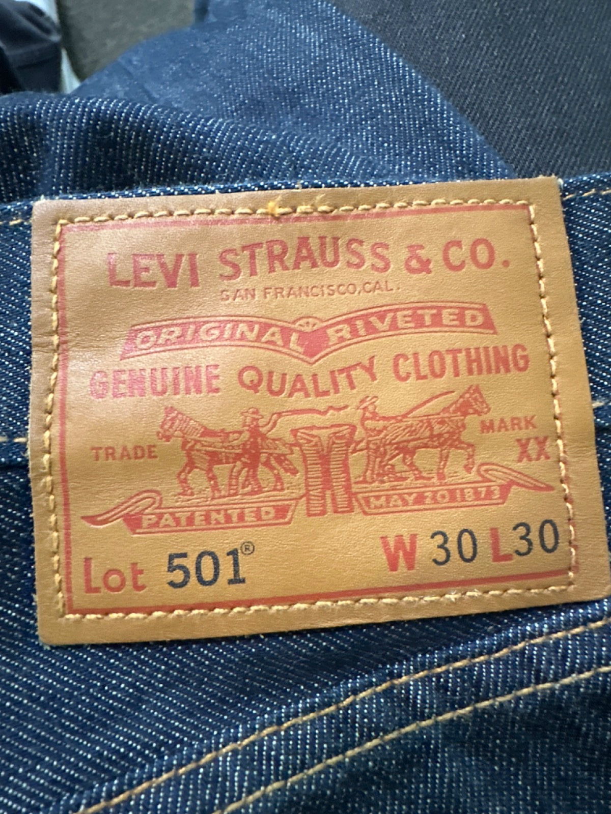 Levi's Blue Original 501 Jeans W 30 L 30