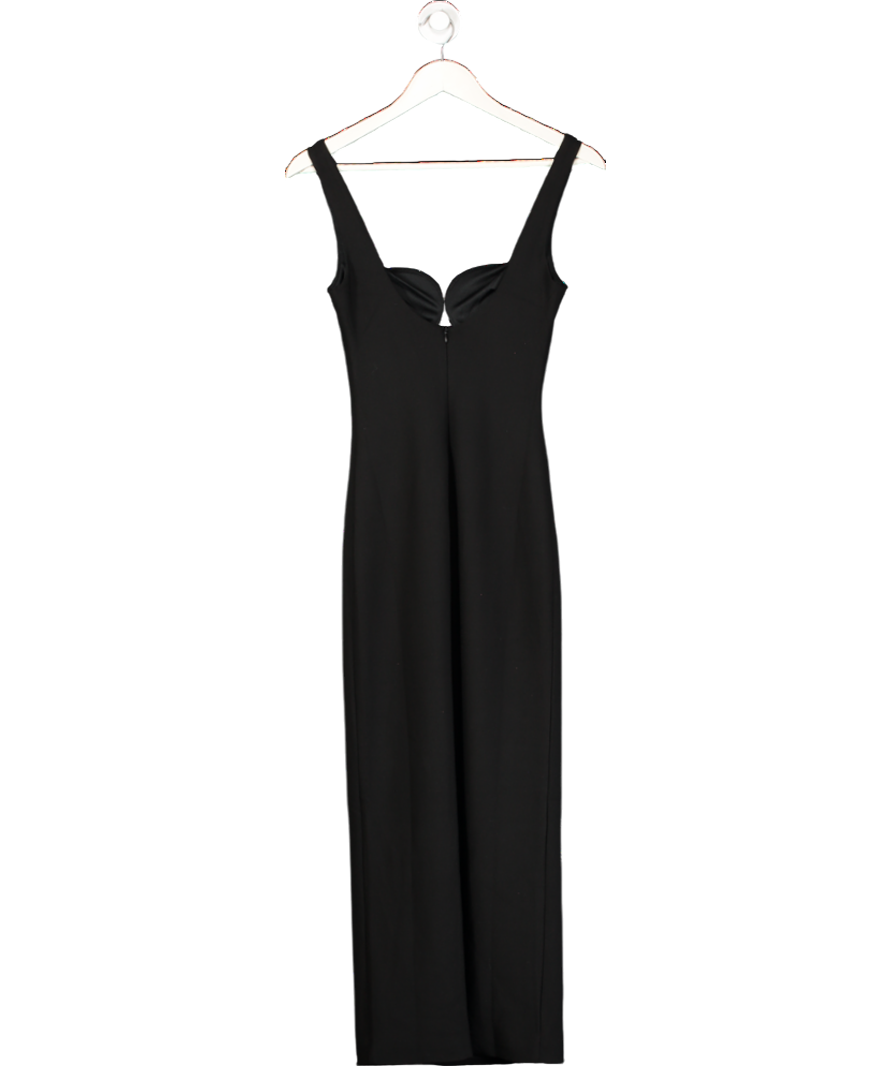 Meshki Black Dimi Scoop Dress Midi Dress UK XXS