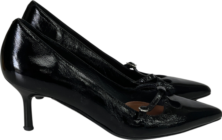 jonak Black Cross-strap Pumps UK 6 EU 39