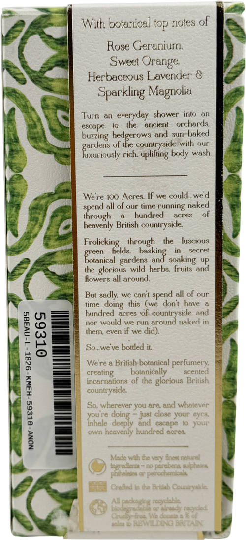 100 Acres Botanical Body Wash 400ml