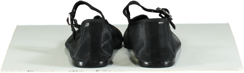 Zara Black Mesh Pointed Flats UK 7 EU 40