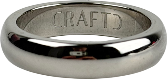 CRAFTD LONDON Stainless Steel Round Band 5mm Ring SIZE Q