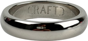 CRAFTD LONDON Stainless Steel Round Band 5mm Ring SIZE Q