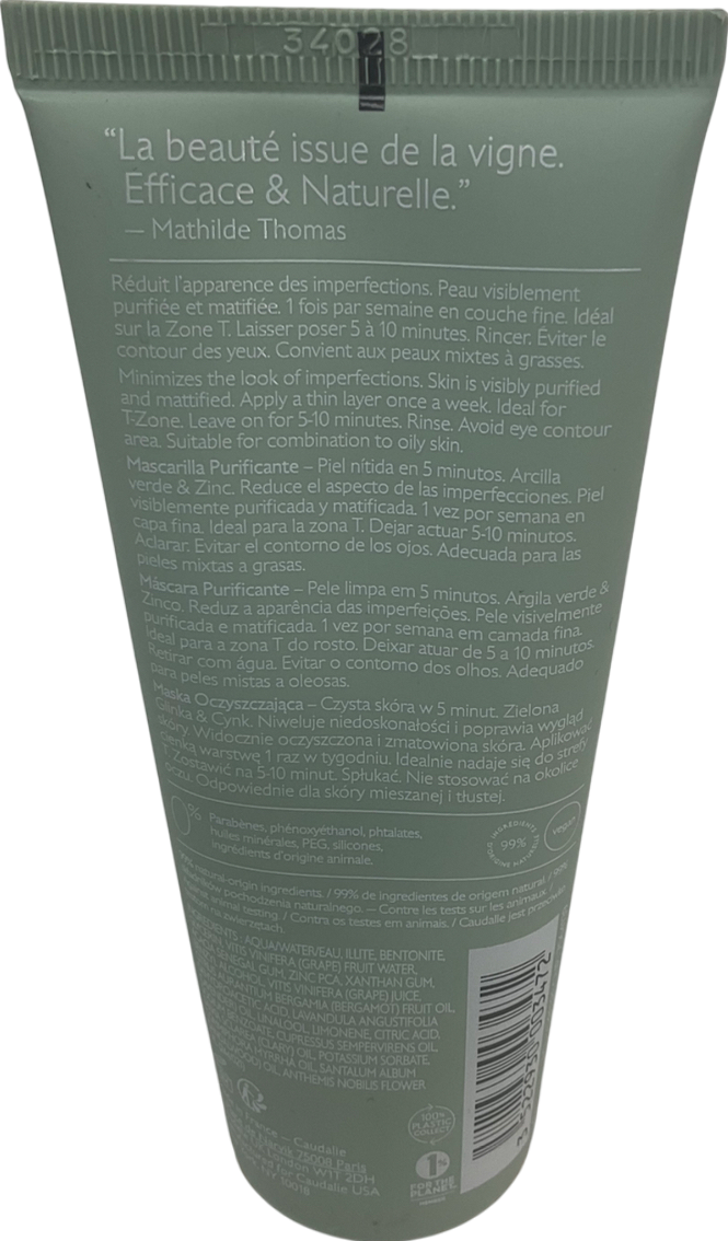 Caudalie Purifying Mask Green Day & Zinc 75ml