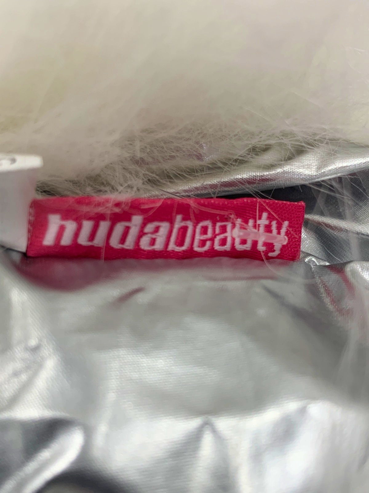 Huda Beauty White Faux Fur Hat One Size