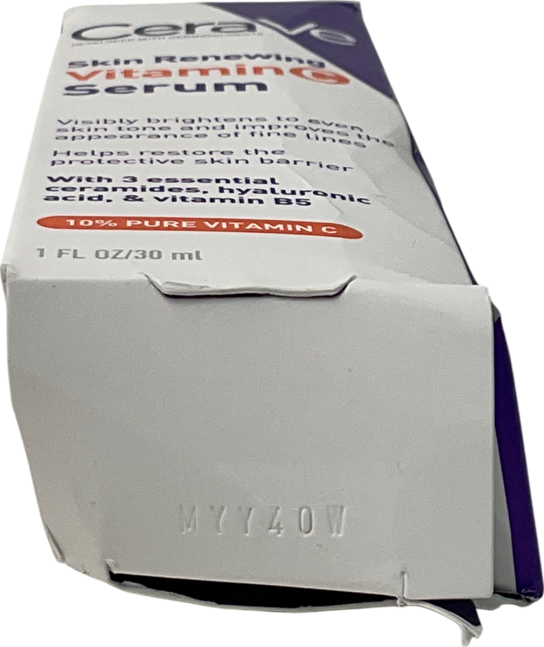 Cerave Renewing 10% Pure Vitamin C Serum With Ceramides For Brighter & Smoother Skin 30ml