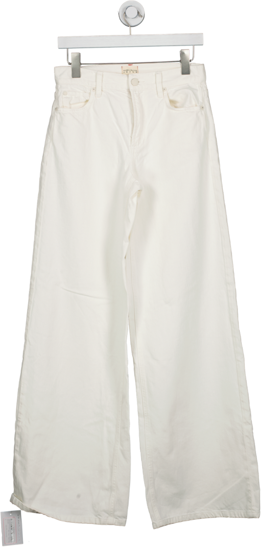 Alice + Olivia White Trish Mid Rise Baggy Jeans W27