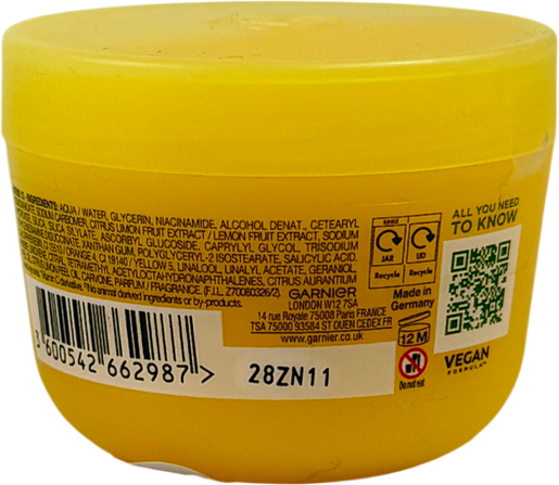 Garnier Vitamin C Fresh & Bright Hydrating Sorbet Cream 4% Vitamin C* And Niacinamide 85ml
