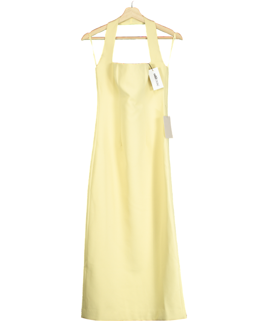 OddMuse Yellow The Ultimate Muse Halter Neck Midi Dress UK XS