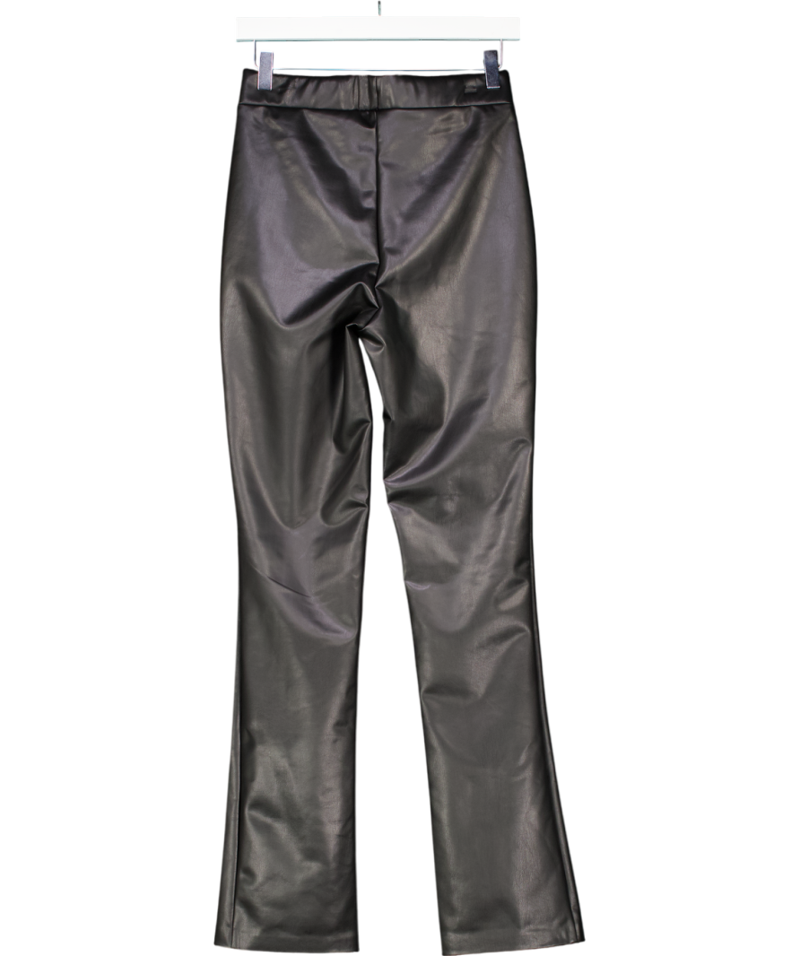 Michelle Keegan Black Faux Leather Trousers UK 10