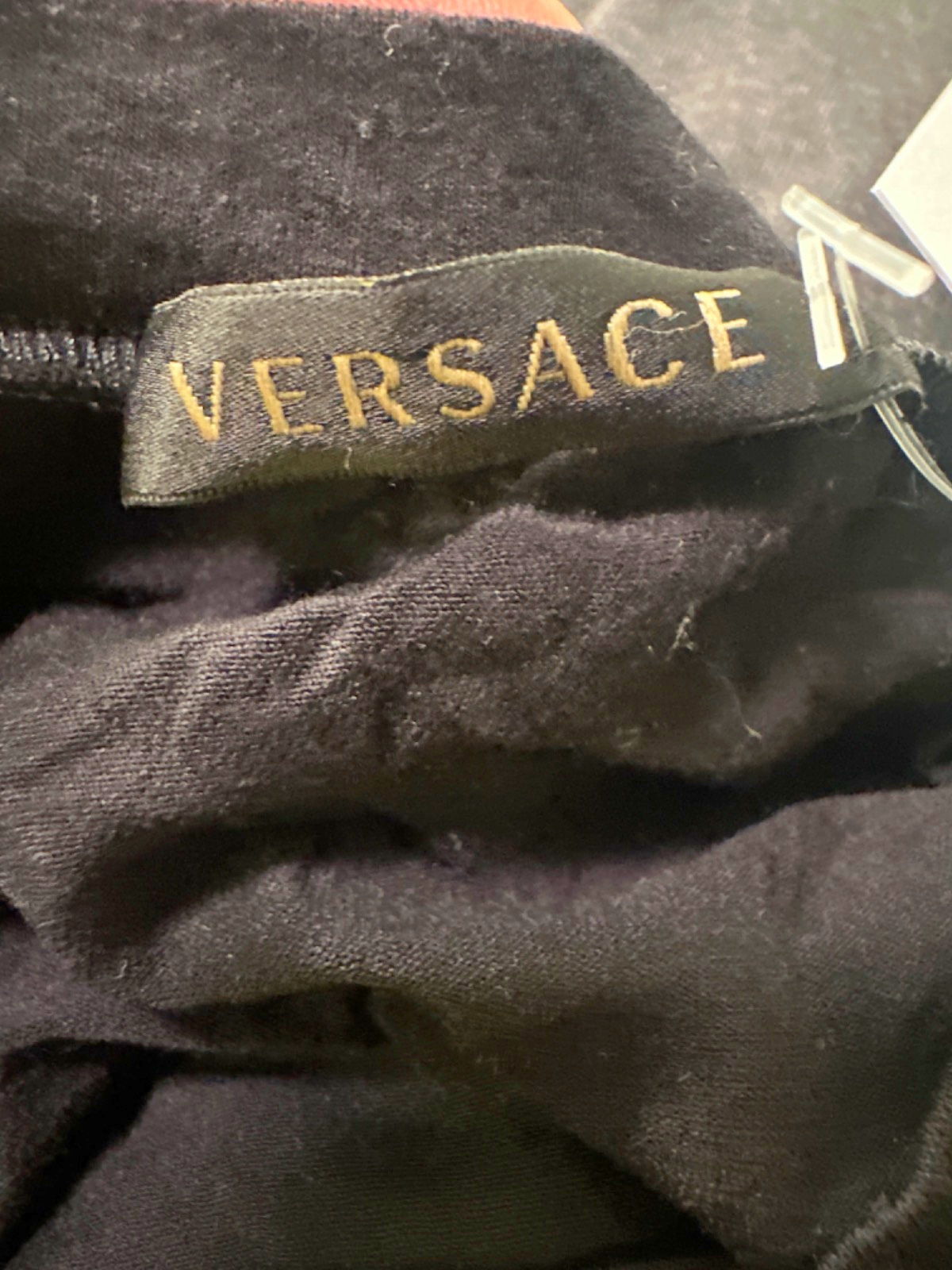 Versace Black Medusa Studded T-Shirt UK 6