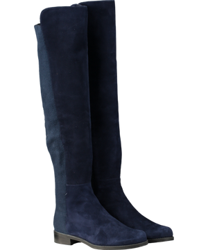 Stuart Weitzman Navy Blue Suede Knee High Boots UK 4 EU 37