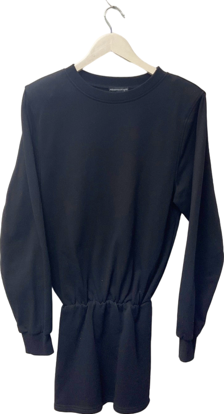 Noughts & Kisses Black Long Sleeve Dress UK S