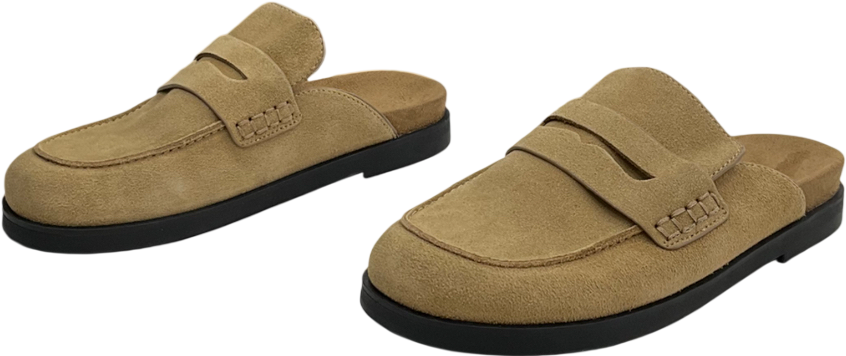 Topshop Nude Addie Real Suede Mule Loafer In Taupe UK 5 EU 38