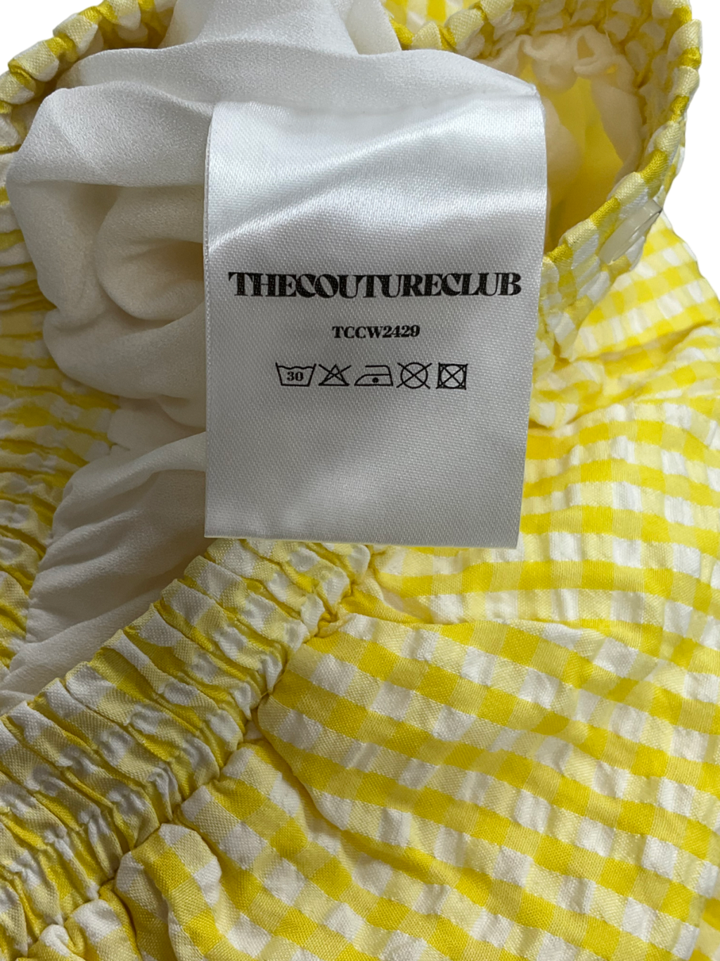 The Couture Club Yellow Gingham Shorts UK 8
