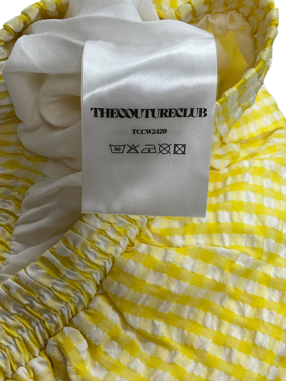 The Couture Club Yellow Gingham Shorts UK 8