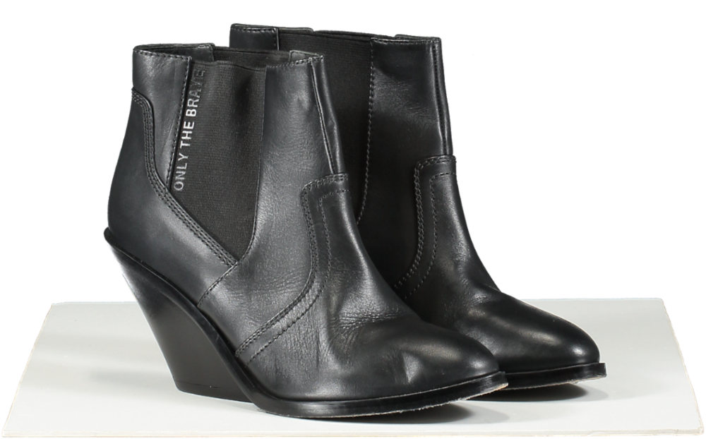 Diesel Black D-flamingo Cb - Cuban Heel Chelsea Boots UK 5 EU 38 👠