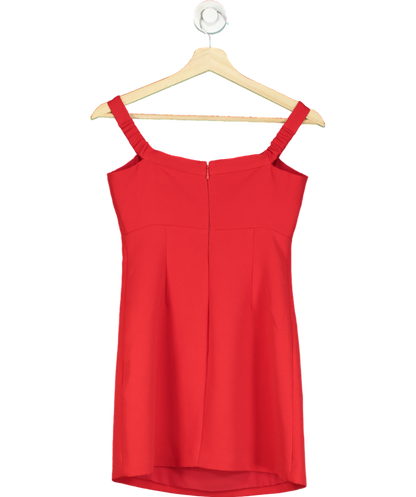 Self-Portrait Red Crepe Bow Mini Dress UK 6