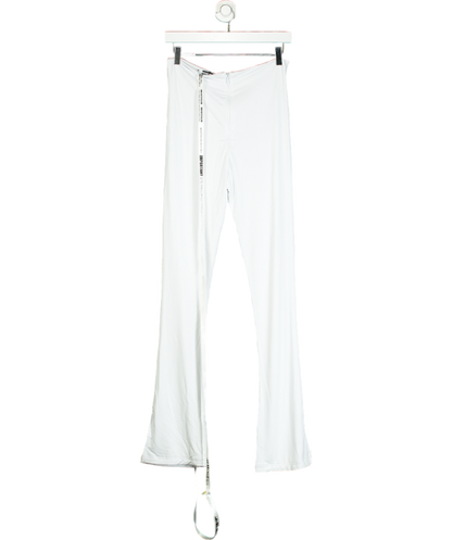 Mistress Rocks White Jersey Gathered Trousers UK S