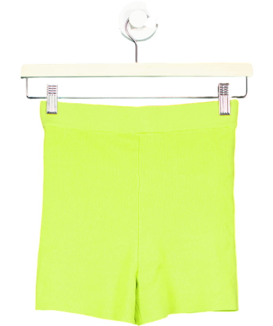 Oh Polly Green Hot In Here Ribbed Knit Mini Shorts UK M