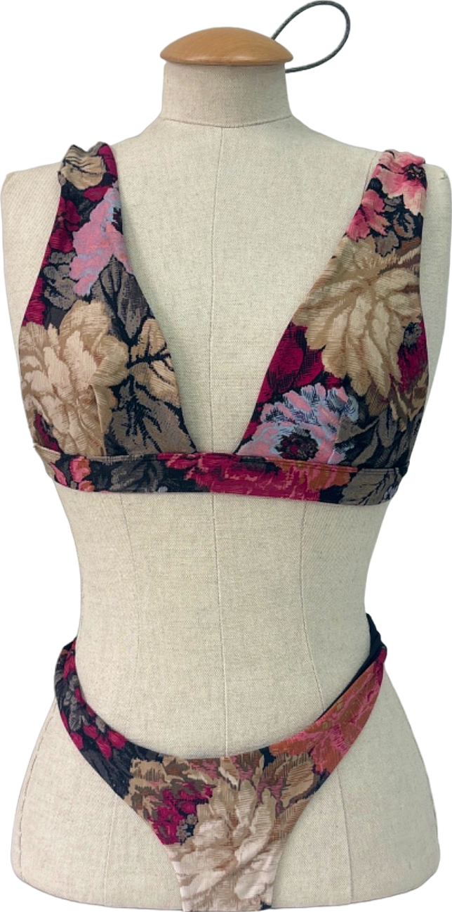 Zimmermann Multicolour Floral Bikini Set Size UK 6