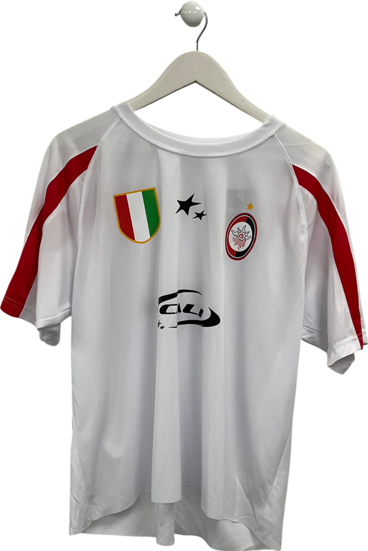 Cali White Italian Flag Sports Tee UK M