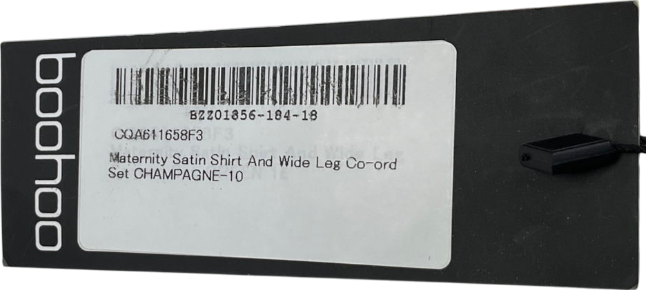 boohoo Pink Maternity Satin Shirt And Co Ord Wide Leg Set UK 10