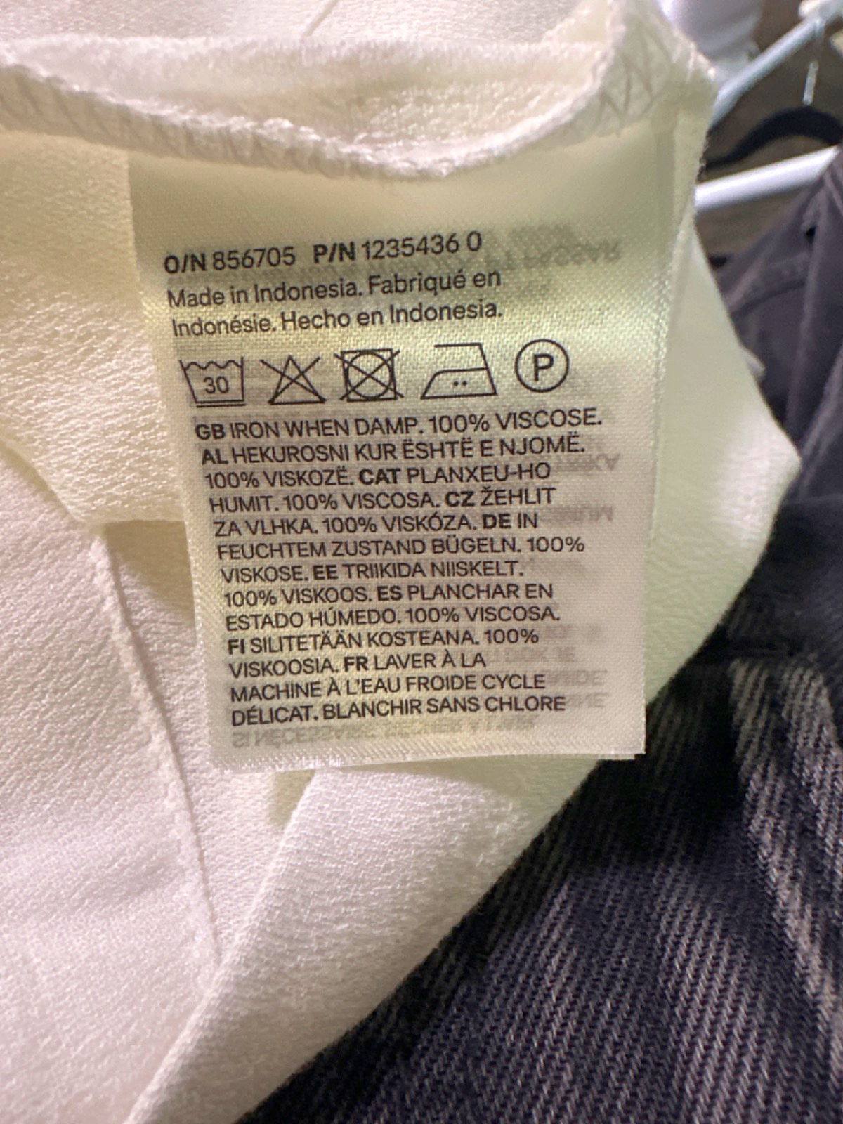 H&M White Divided Tank Top UK M