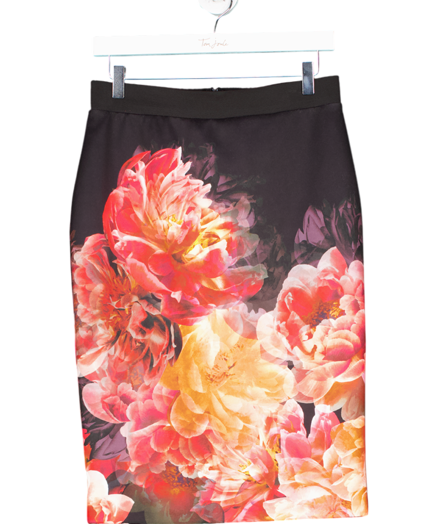 Coast Black Floral Pencil Skirt UK 12
