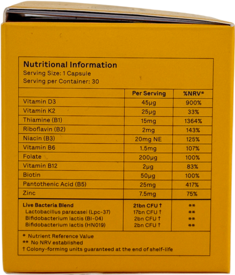 YLW all-in-one probiotic and multi-vitamin Day Pill X  30