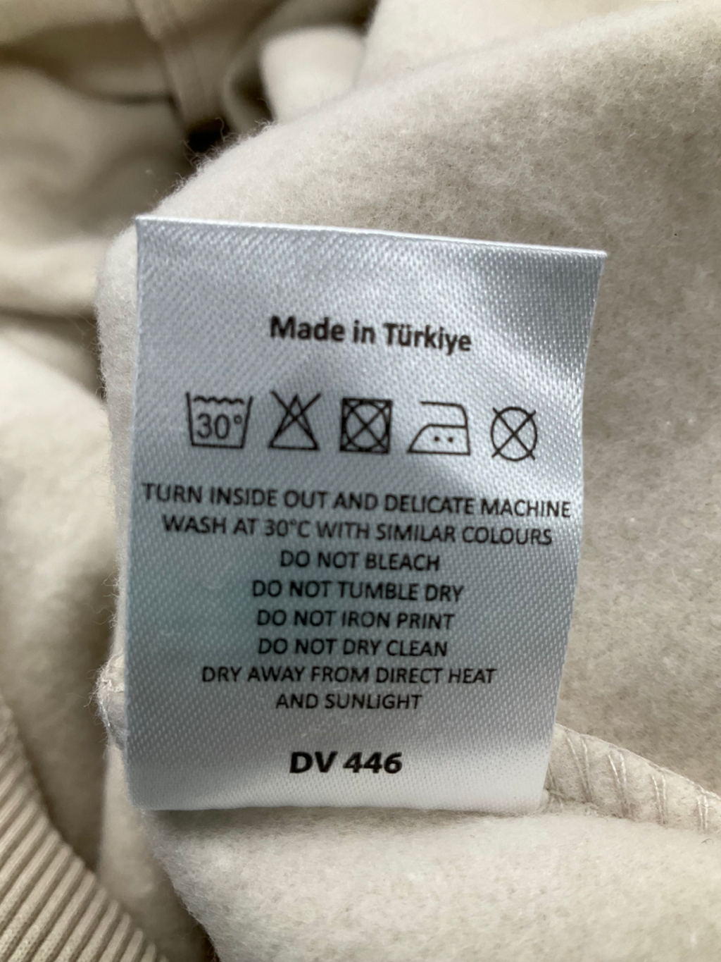 Des Vu Beige Club Paradiso Zip Through Hoodie UK S