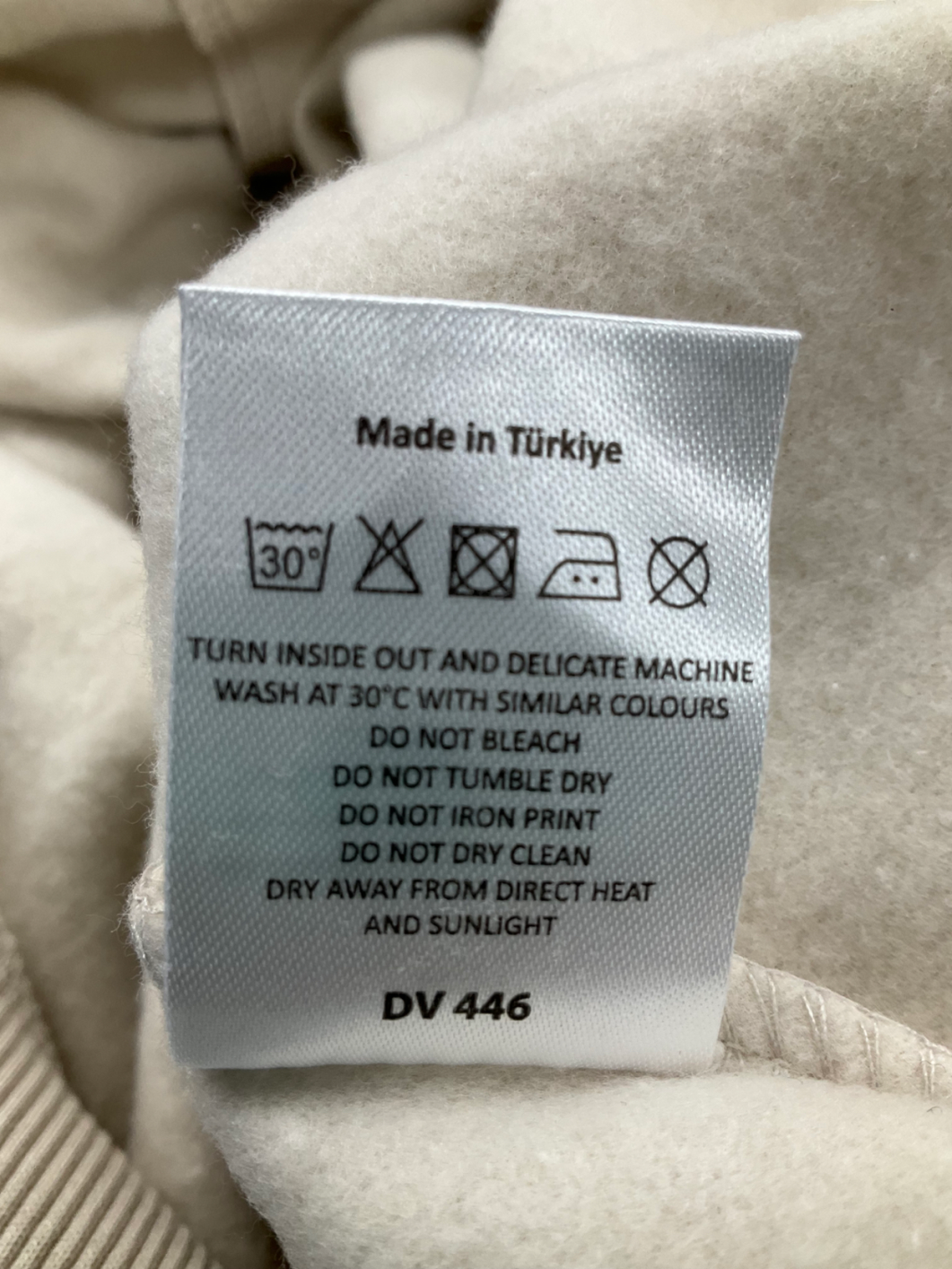 Des Vu Beige Club Paradiso Zip Through Hoodie UK S