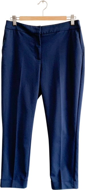 Monsoon Blue Tailored Cigarette Trousers UK 10