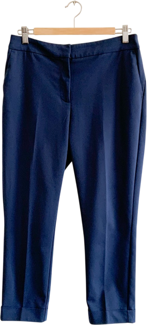 Monsoon Blue Tailored Cigarette Trousers UK 10