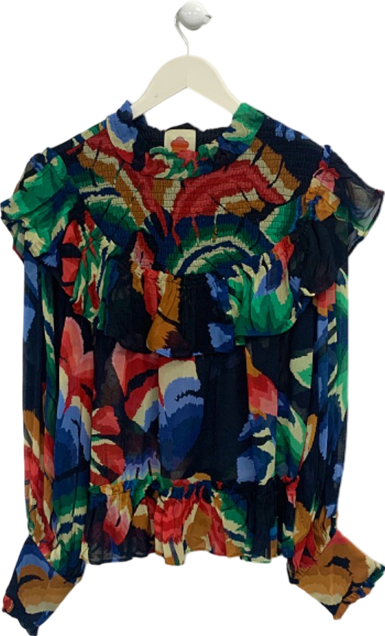 Farm Rio Multi Chevron Forest Blouse S