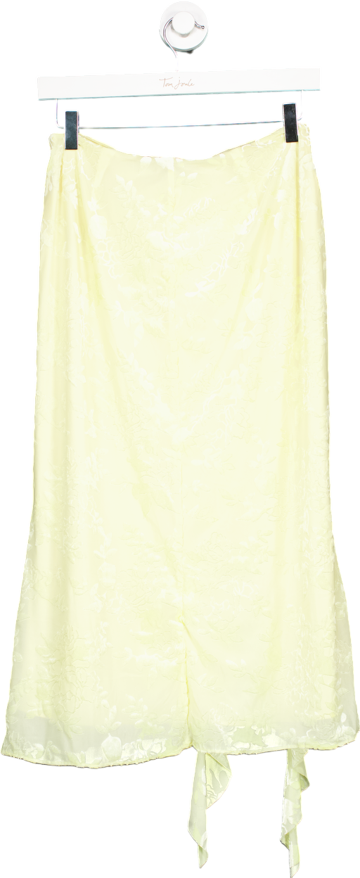 Mistress Rocks Yellow Ruffle Wrap Skirt UK S