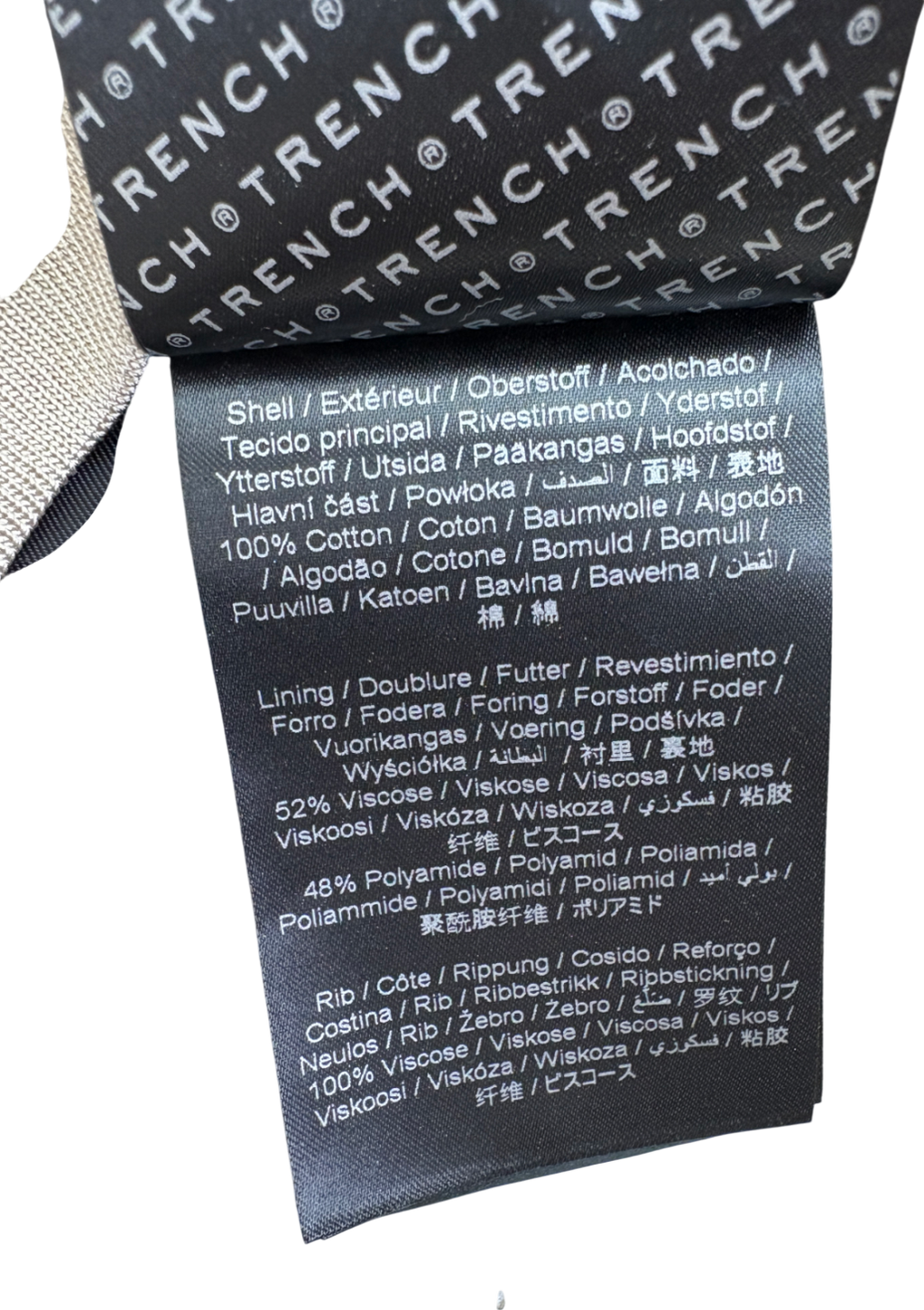 Trench Beige Bond Herringbone Jacket UK L