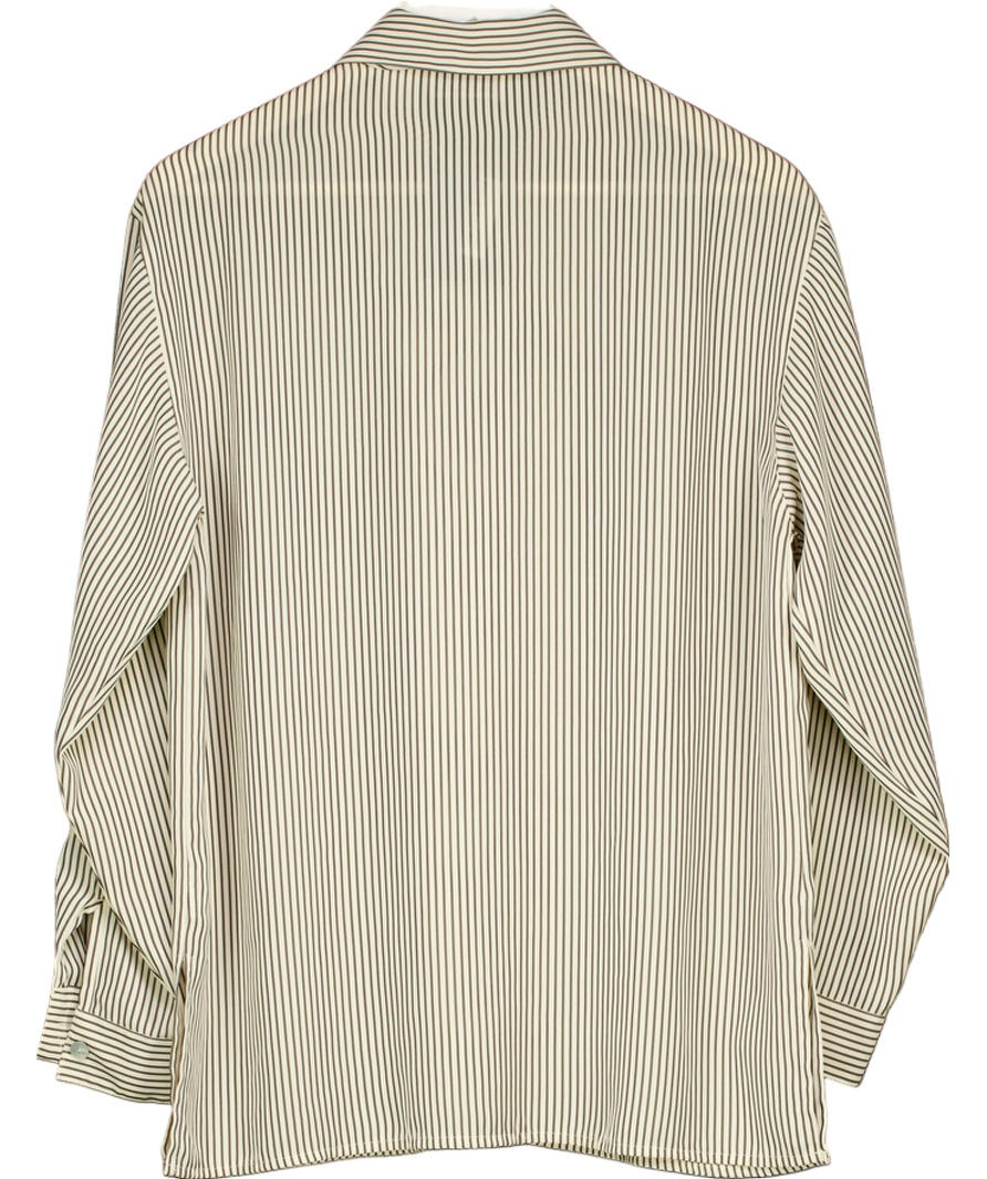 La Caviar Beige Striped Shirt UK M