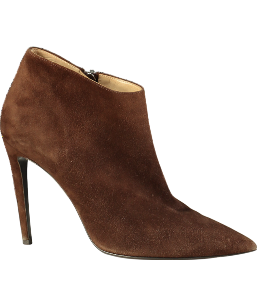 Ralph Lauren Brown Tasella Suede Heel Boot UK 8 EU 41 👠