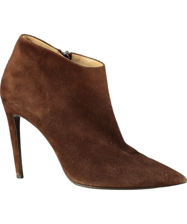 Ralph Lauren Brown Tasella Suede Heel Boot UK 8 EU 41