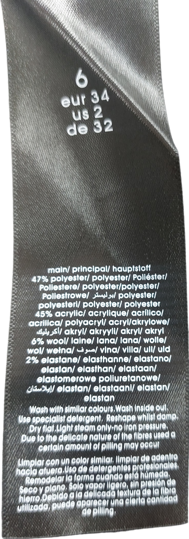 Ro & Zo Black V Neck Jumper Dress UK 6