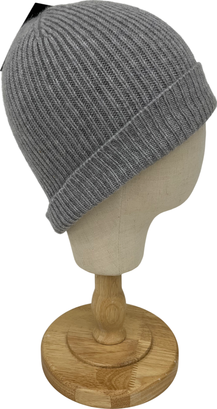 lona scott Grey Beanie Hat 100% Pure Cashmere One Size