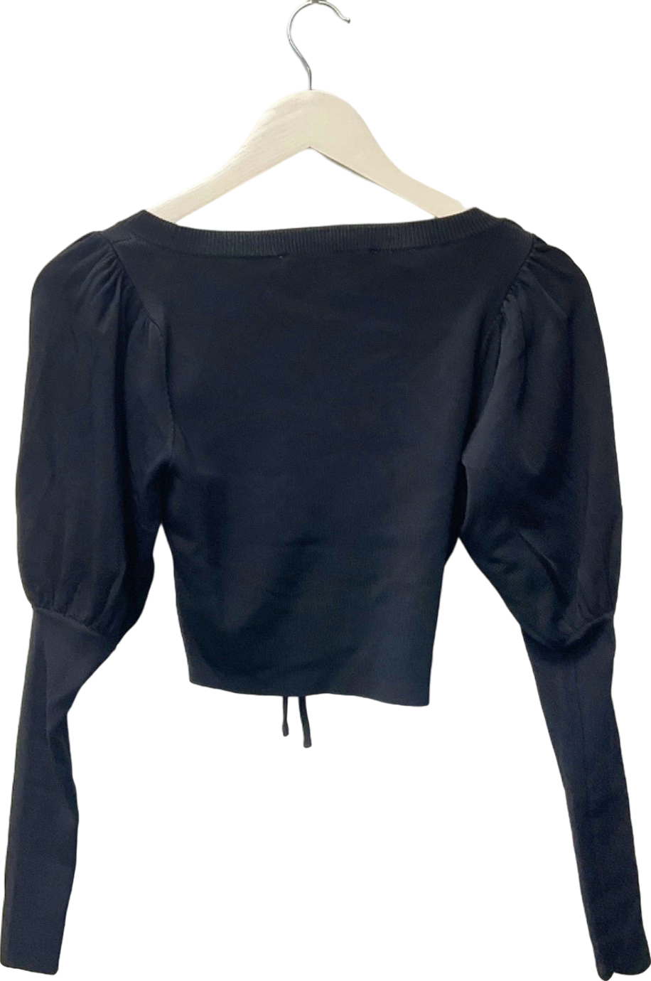 Zara Black V-Neck Long Sleeve Top UK 8