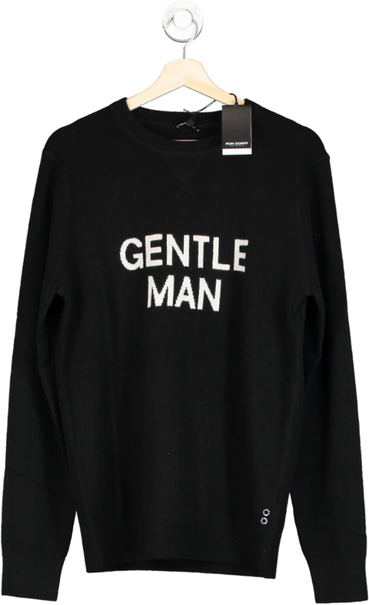 Ron Dorff Black Luxury 100% Cashmere "Gentleman" Jumper UK Medium