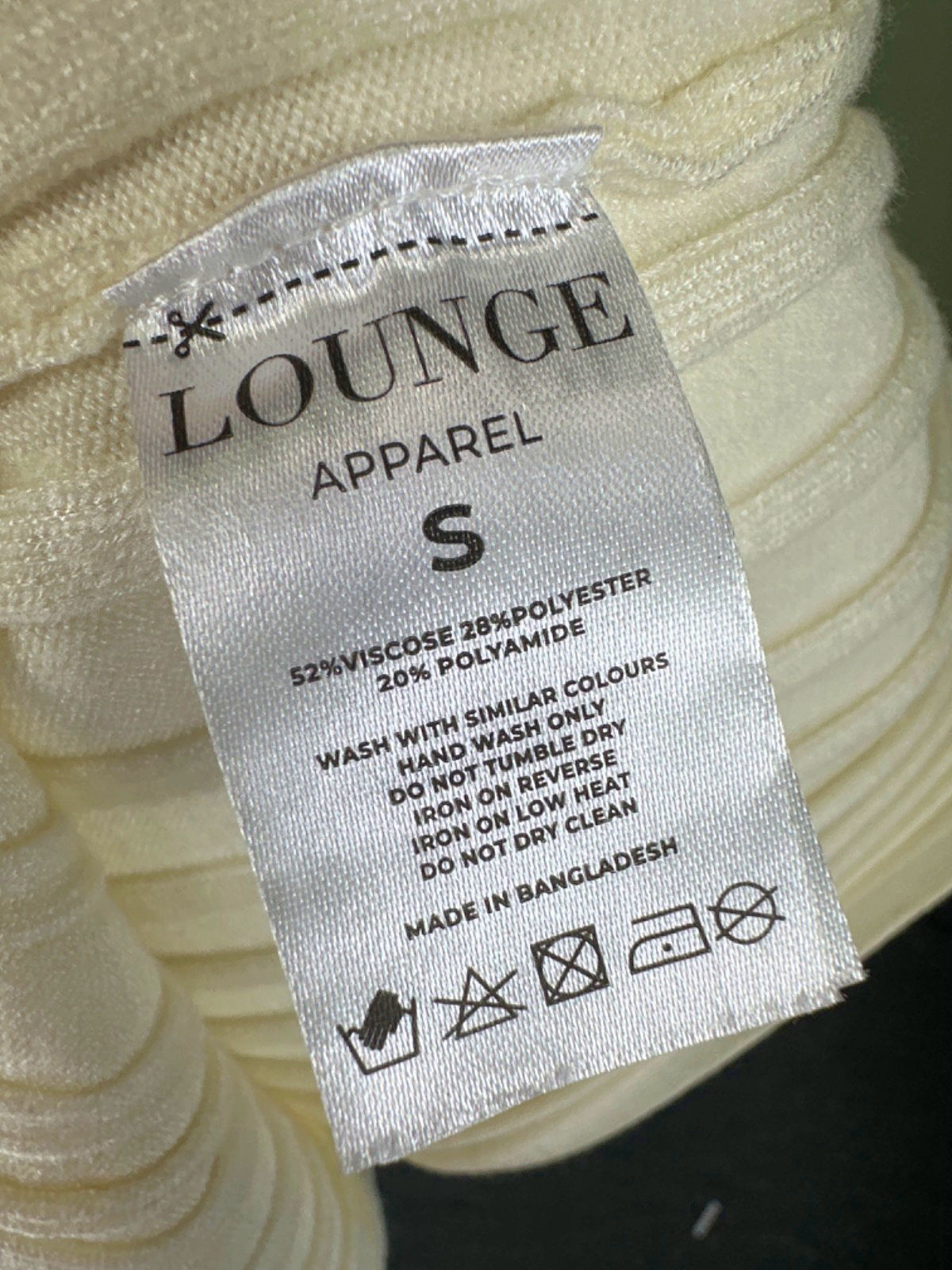 Lounge Cream Ribbed Sleeveless Dress UK S