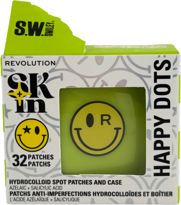 Revolution S.w.smiley Happy Dots Hydrocolloid Spot Patches And Case 32