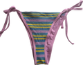 Out From Under Pink Striped Bikini Bottoms UK M