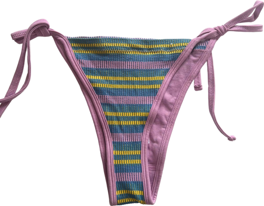 Out From Under Pink Striped Bikini Bottoms UK M